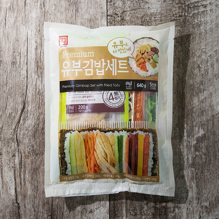 한성기업 프리미엄 유부김밥재료 6종 세트, 640g, 1개 대표 이미지 - 우영우 김밥 추천