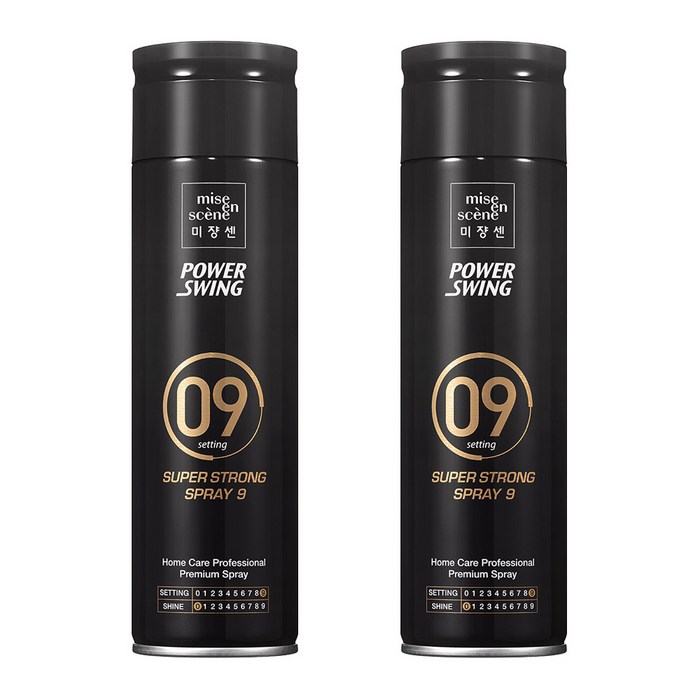 미쟝센 파워스윙 슈퍼 스트롱 스프레이 9, 200ml, 2개 대표 이미지 - 헤어 스프레이 추천