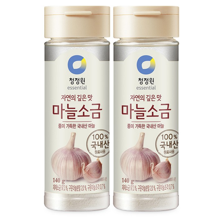 청정원 마늘소금, 140g, 2개 대표 이미지 - 허브솔트 추천