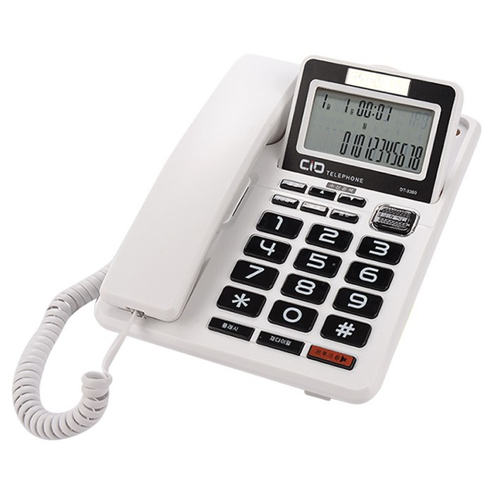 코러스 이어셋 겸용 발신자번호표시 유선 전화기, DT-3360(화이트) 대표 이미지 - 유선전화기 추천