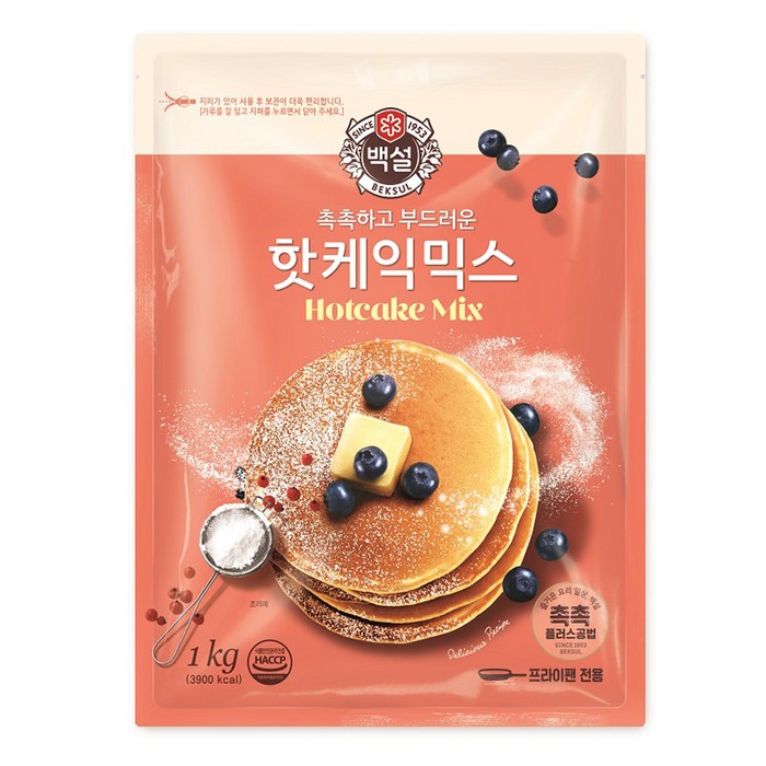 CJ백설 핫케익믹스, 1kg, 1개 대표 이미지 - 케이크 믹스 추천