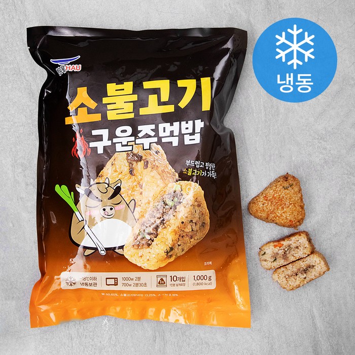 한우물 소불고기 구운주먹밥 (냉동), 100g, 10개 대표 이미지 - 주먹밥 추천