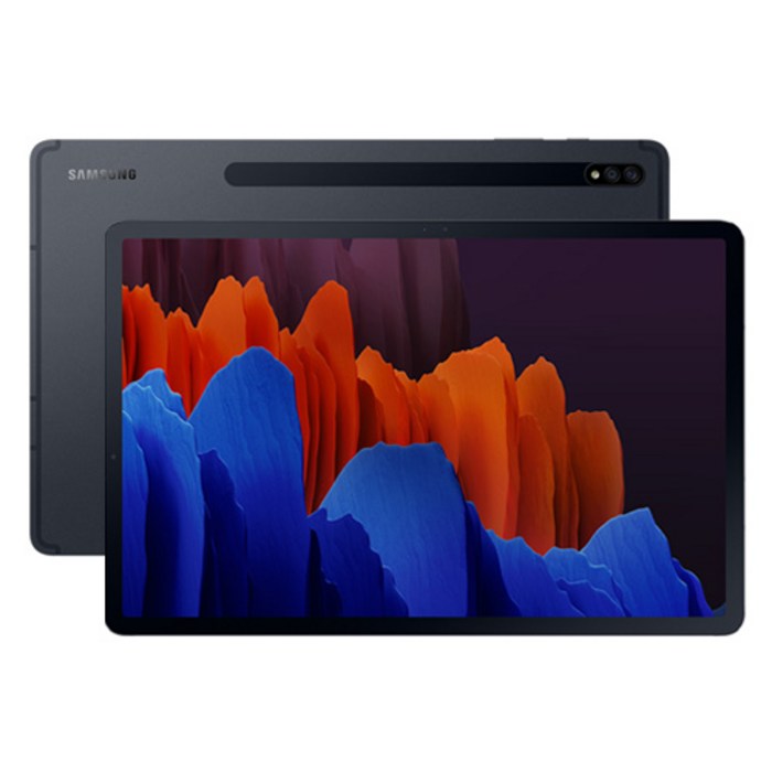 삼성전자 갤럭시 탭S7+ 12.4 LTE + Wi-Fi 256GB, 미스틱 블랙, Wi-Fi+Cellular 대표 이미지 - 중학생 태블릿 추천