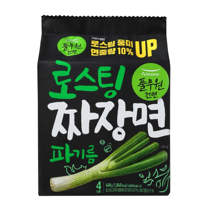 로스팅 짜장 파기름 라면 4p, 468g, 1개 대표 이미지 - 문재앙 짜장면 추천