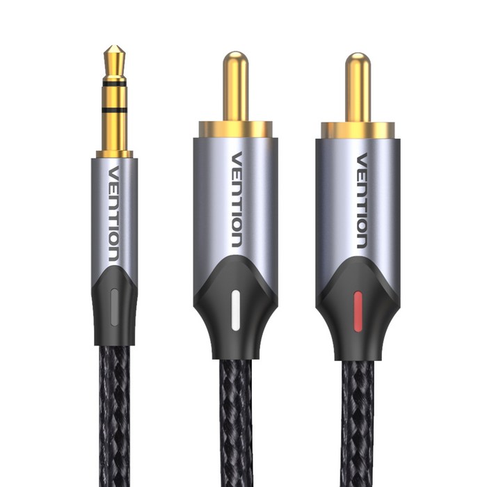 벤션 울트라 직조 3.5mm to 2 RCA 오디오 케이블 혼합색상, BCNBD 0.5m 대표 이미지 - 오디오 케이블 추천