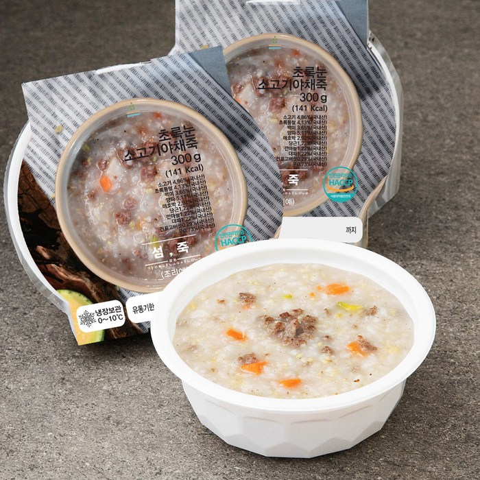 섬죽 초록눈 소고기야채죽, 300g, 3입 대표 이미지 - 소고기야채죽 추천