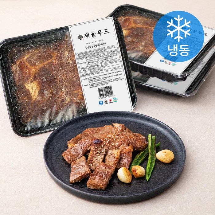 세울푸드 칼집 넣은 양념 돼지왕구이 (냉동), 350g, 3개 대표 이미지 - 석갈비 추천