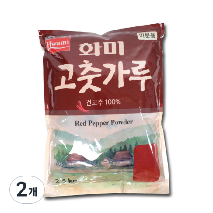 화미 고춧가루 미분용, 2.5kg, 2개 대표 이미지 - 고추가루 추천