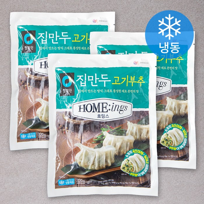 대상 호밍스 집만두 고기부추 (냉동), 320g, 3개 대표 이미지 - 고기만두 추천