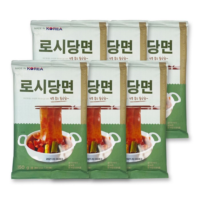 로시당면, 150g, 6개 대표 이미지 - 중국 당면 추천
