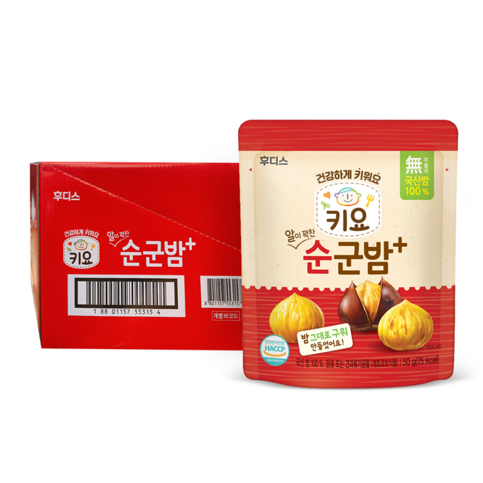 일동후디스 키요 알이 꽉찬 순군밤 50g, 밤, 7개입 대표 이미지 - 군밤 추천