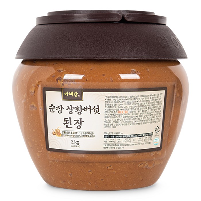 더해담 순창 상황버섯 된장, 2kg, 1개 대표 이미지 - 집된장 추천