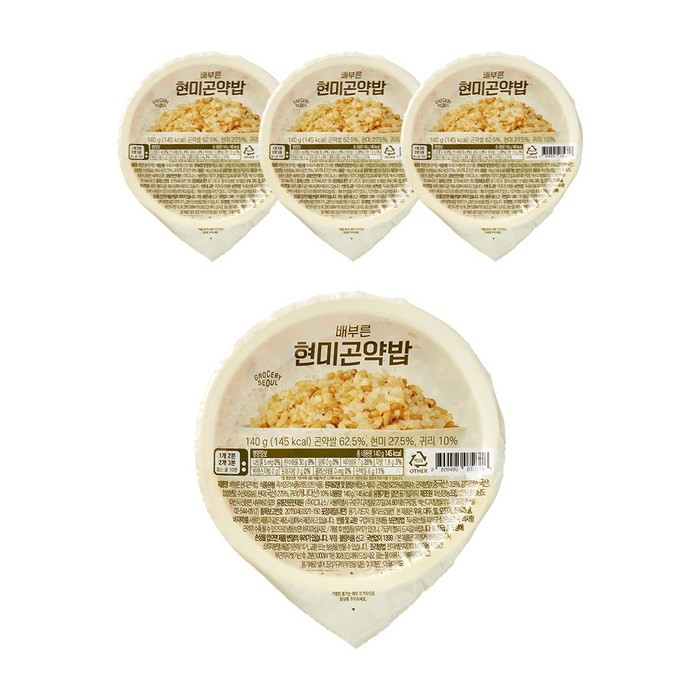 그로서리서울 배부른 현미곤약밥, 140g, 4개 대표 이미지 - 곤약밥 추천