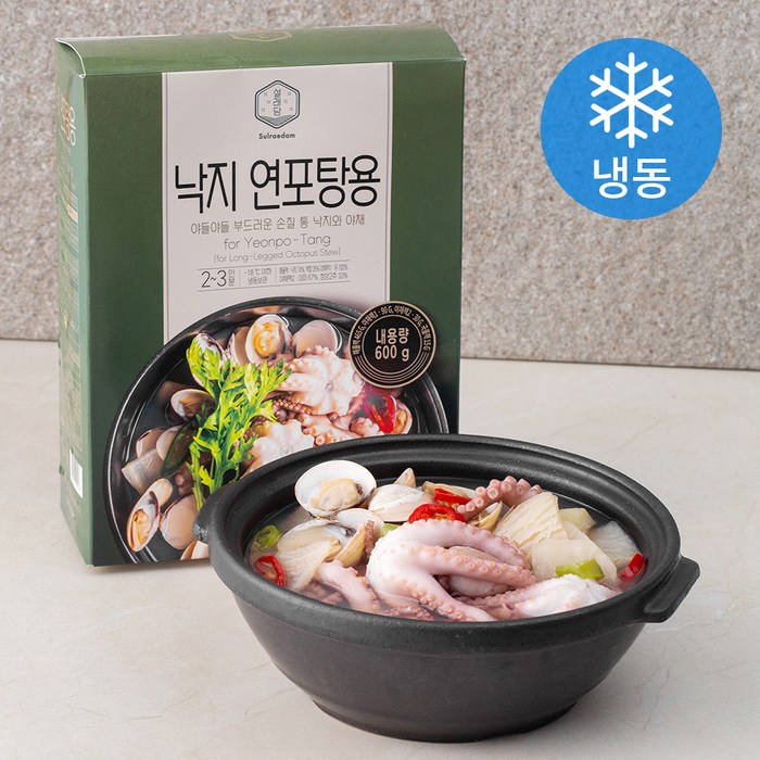 설래담 낙지 연포탕용 (냉동), 600g, 1개 대표 이미지 - 해물탕 밀키트 추천