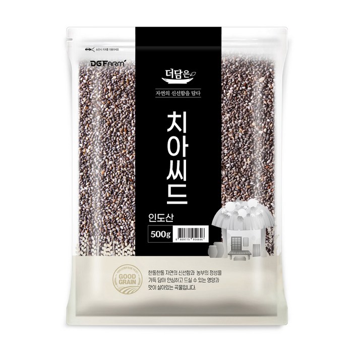 더담은 치아씨드, 500g, 1개 대표 이미지 - 공복에 좋은 음식 추천