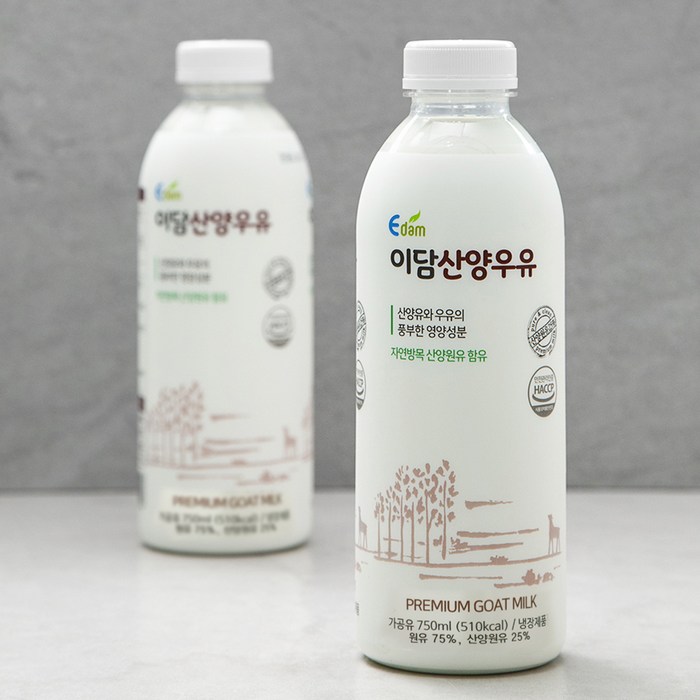 이담 이슬담은 산양우유, 750ml, 2개 대표 이미지 - 우유 추천