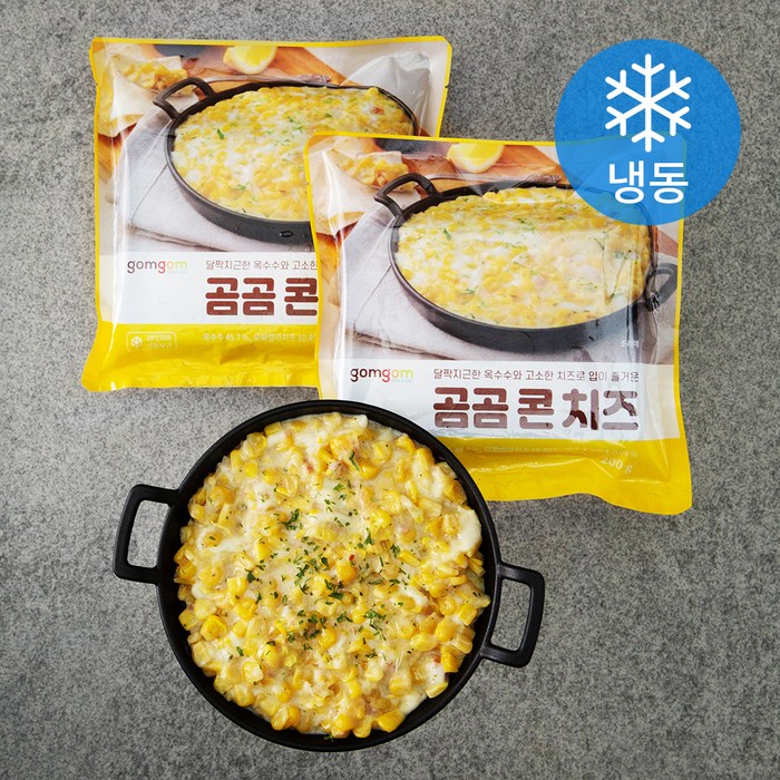 곰곰 콘 치즈 (냉동), 200g, 2개입 대표 이미지 - 홈파티 밀키트 추천