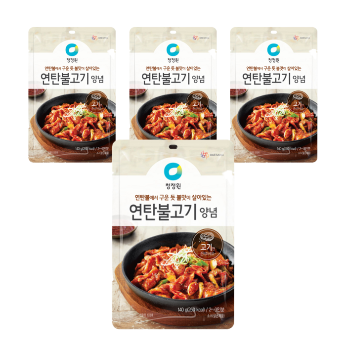 청정원 고메레시피 연탄불고기 양념, 140g, 4개 대표 이미지 - 연탄불고기 추천