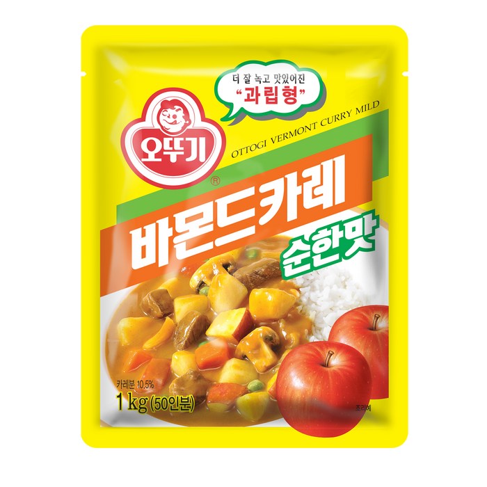 오뚜기 바몬드카레 순한맛, 1kg, 1개 대표 이미지 - 카레 추천