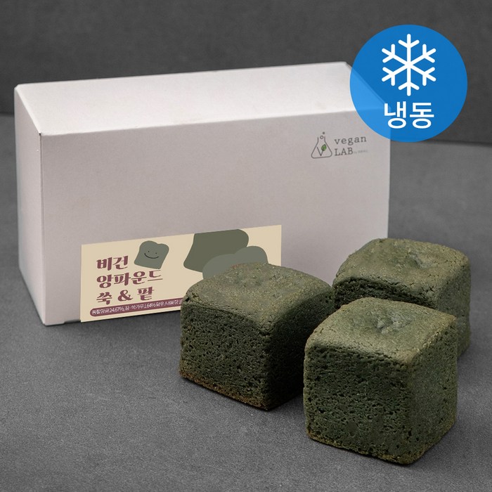 청춘푸드 비건 앙파운드 쑥 앤 팥 3입 (냉동), 300g, 1박스 대표 이미지 - 무화당 빵 추천