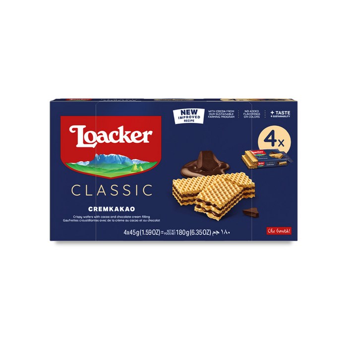 로아커 Loacker 웨하스 크림카카오, 180g, 2개 대표 이미지 - 로아커 웨하스 추천