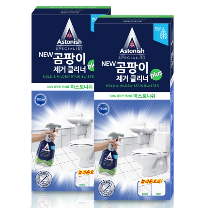 아스토니쉬 NEW 곰팡이 클리너 plus 스프레이, 750ml, 2개 대표 이미지 - 아스토니쉬 추천