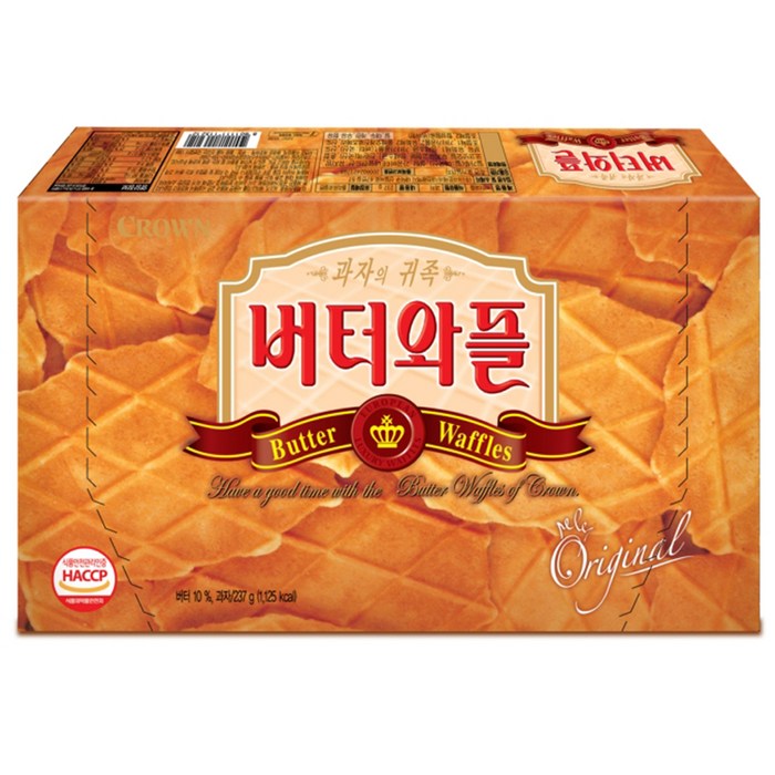 크라운제과 버터와플, 237g, 1개 대표 이미지 - 해태 과자 추천