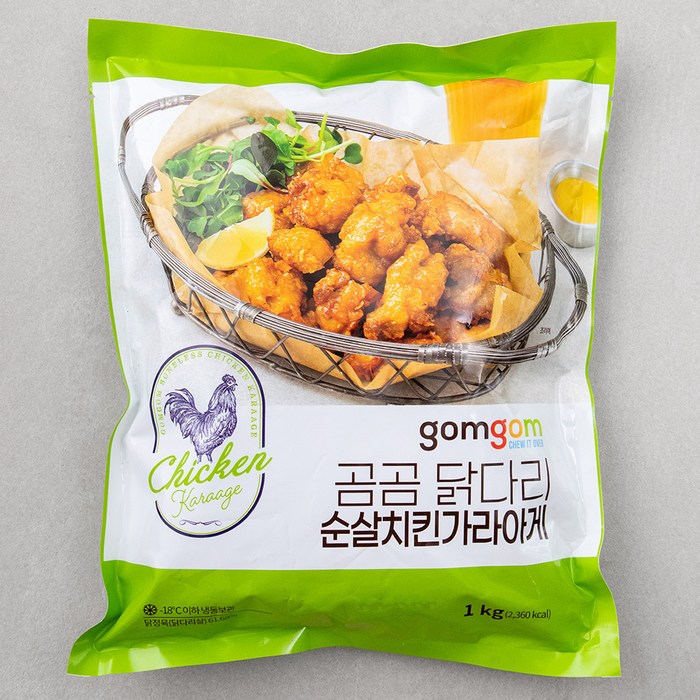 곰곰 닭다리 순살치킨가라아게, 1kg, 1개 대표 이미지 - 옛날 통닭 추천