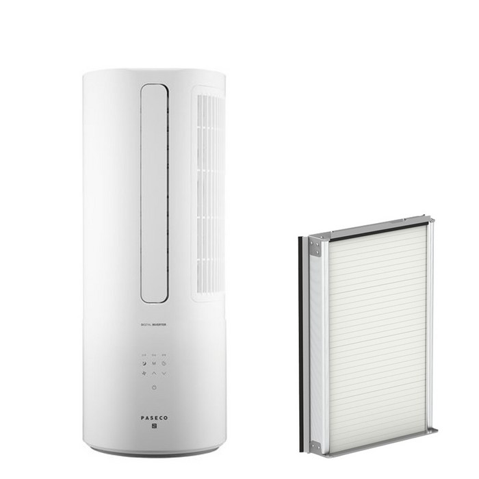 파세코 싱글인버터 창문형 에어컨2 화이트 PWA-3200WE + 모헤어 추가키트 56cm 방문설치, 일체형 대표 이미지 - 파세코 싱글인버터 추천