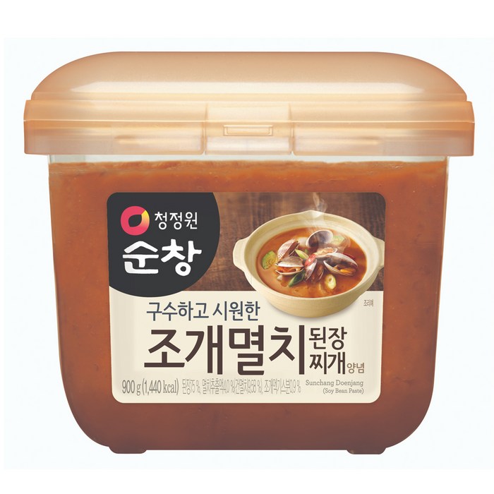 청정원순창 조개멸치 된장 찌개양념, 900g, 1개 대표 이미지 - 된장찌개 된장 추천