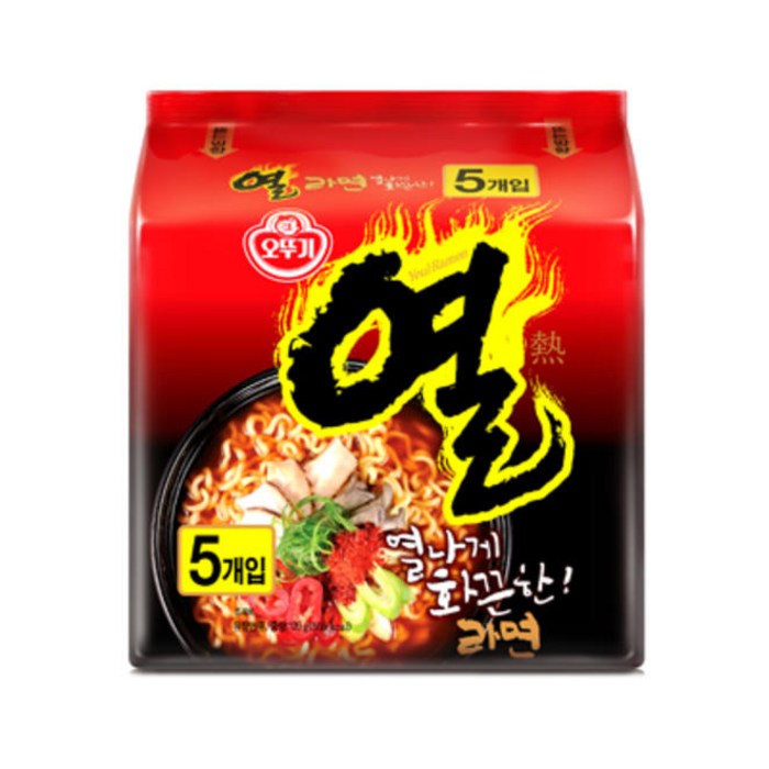 오뚜기 열라면 120g, 5개 대표 이미지 - 프리미엄 라면 추천