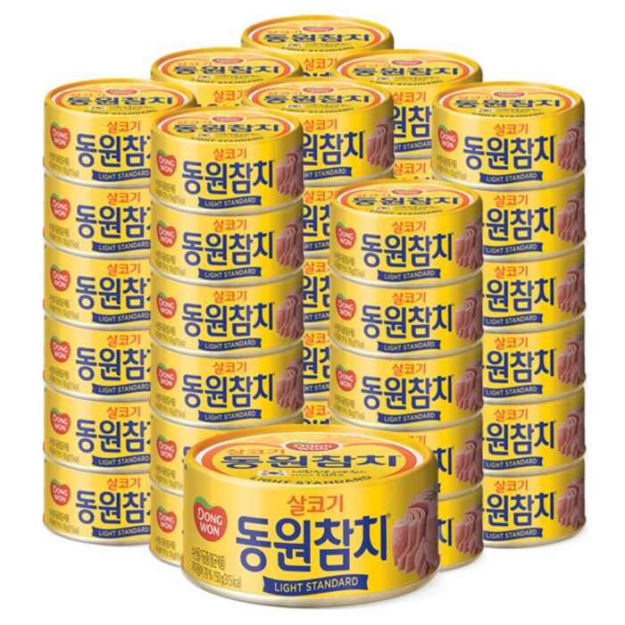 동원 라이트 스탠다드 참치, 150g, 48개 대표 이미지 - 저탄고지 식품 추천