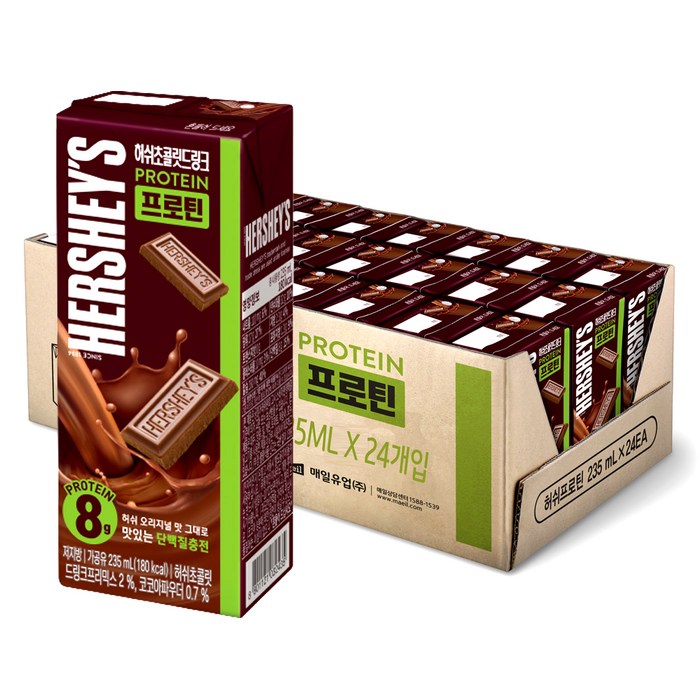 허쉬 초콜릿 드링크 프로틴, 235ml, 24개 대표 이미지 - 허쉬 초콜릿 추천