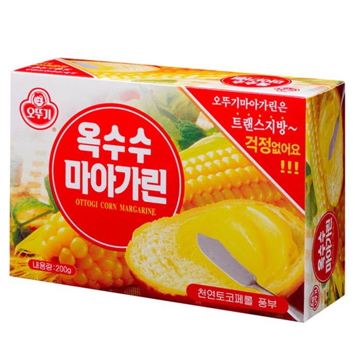 오뚜기 옥수수 마아가린, 200g, 2개 대표 이미지 - 식물성 버터 추천