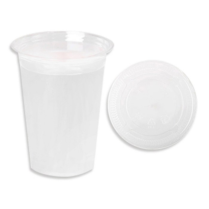 무지 410ml PET 아이스컵 + 평형뚜껑, 100개입, 1세트 대표 이미지 - 아이스컵 추천