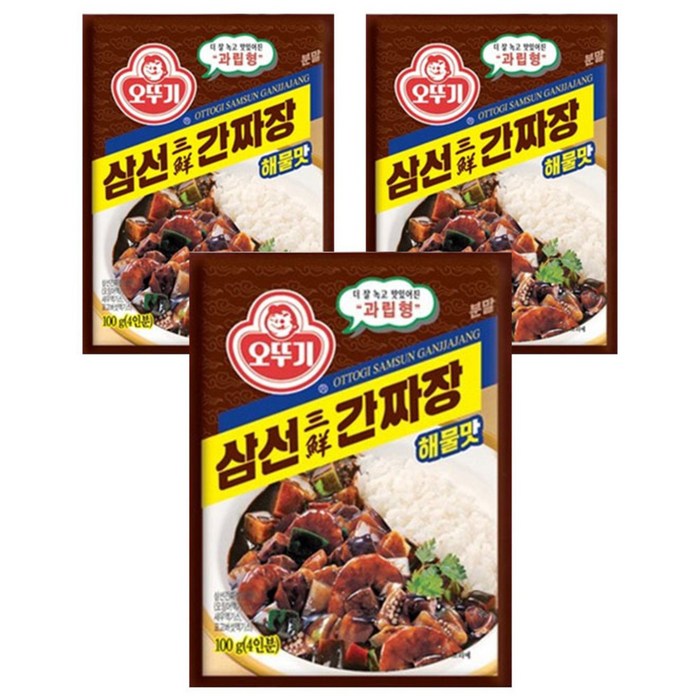 오뚜기 삼선 간짜장 과립형, 100g, 3개입 대표 이미지 - 간짜장 추천