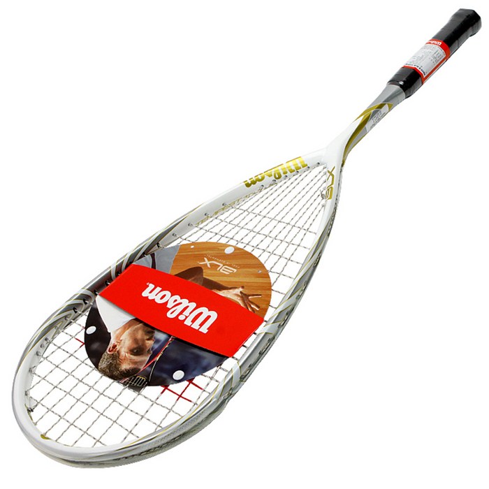 윌슨 BLX 템페스트 120 스쿼시라켓, 화이트 + 골드 + 그레이 대표 이미지 - 라테스민턴 추천