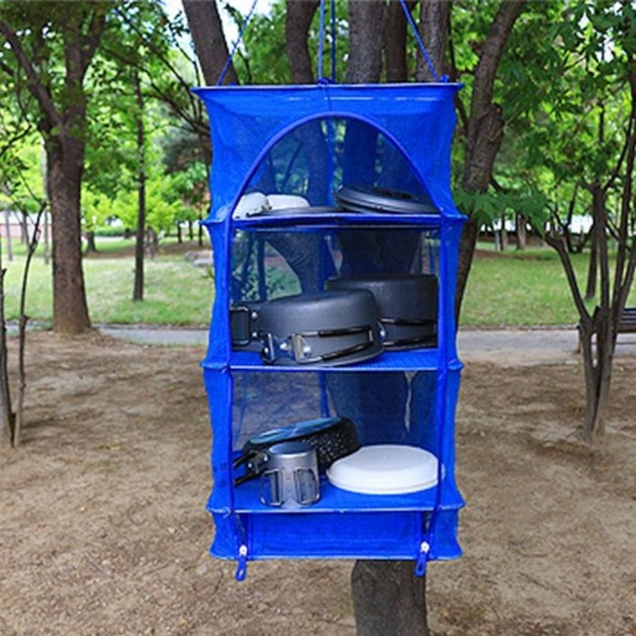 조아캠프 3단 다용도 건조망 대, 블루, 1개 대표 이미지 - 건조망 추천