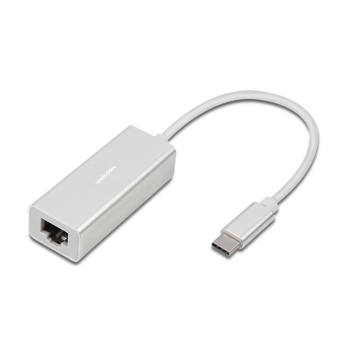 유니콘 C타입 USB 2.0 유선랜 어댑터 노트북용, TC-100N 대표 이미지 - 유선 랜카드 추천