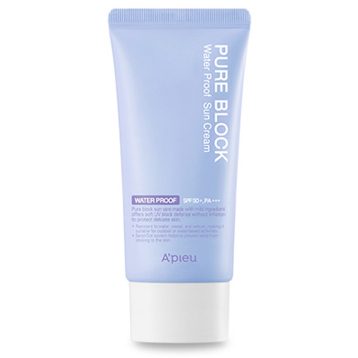 어퓨 퓨어 블록 내추럴 워터프루프 선크림 SPF50+ PA+++, 1개 대표 이미지 - SPF50+ 선크림 추천