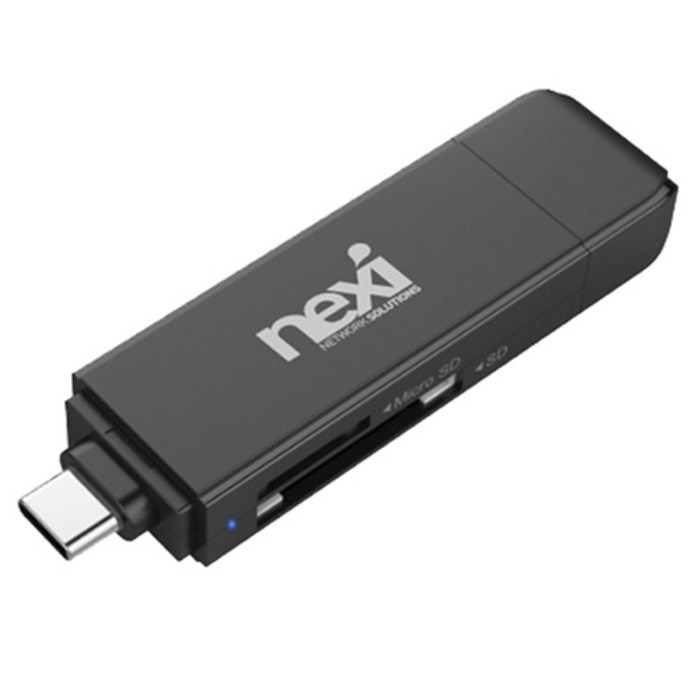 넥시 USB3.1/3.0 OTG 카드리더기 마이크로 SD 카드 NX-U3130CR NX610, 블랙, 1개 대표 이미지 - OTG USB 추천