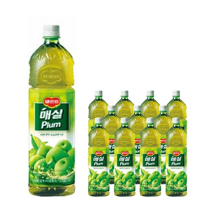 롯데칠성음료 델몬트 매실음료, 1.5L, 12개 대표 이미지 - 감귤주스 추천