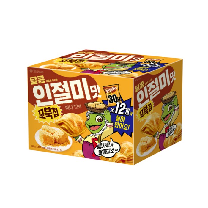 꼬북칩 미니 달콤한 콩가루 인절미맛, 30g, 12개 대표 이미지 - 꼬북칩 맛 비교 추천