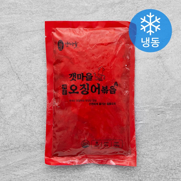 갯마을 매콤 오징어볶음 (냉동), 500g, 1팩 대표 이미지 - 매콤한 음식 추천
