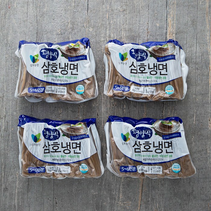 삼호농산 평양 냉면사리, 1kg, 4개 대표 이미지 - 냉면 맛집 추천