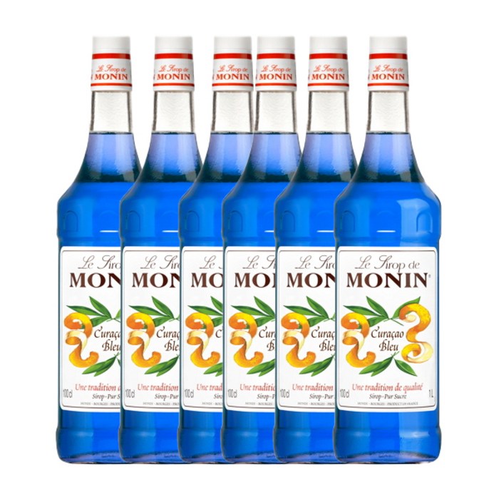 모닌 블루 큐라소 시럽, 1000ml, 6개 대표 이미지 - 블루 큐라소 추천