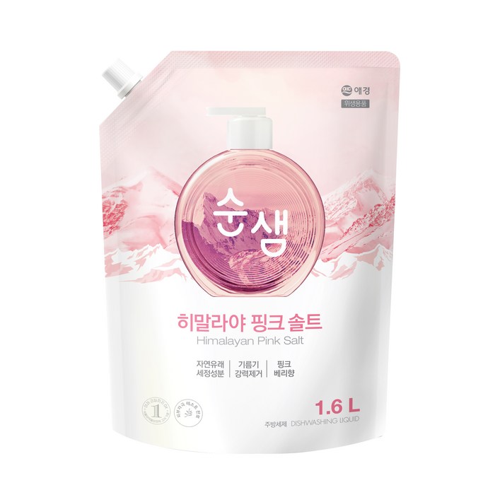 순샘 히말라야 핑크 솔트 주방세제 리필, 1.6L, 1개 대표 이미지 - 히말라야 핑크솔트 추천