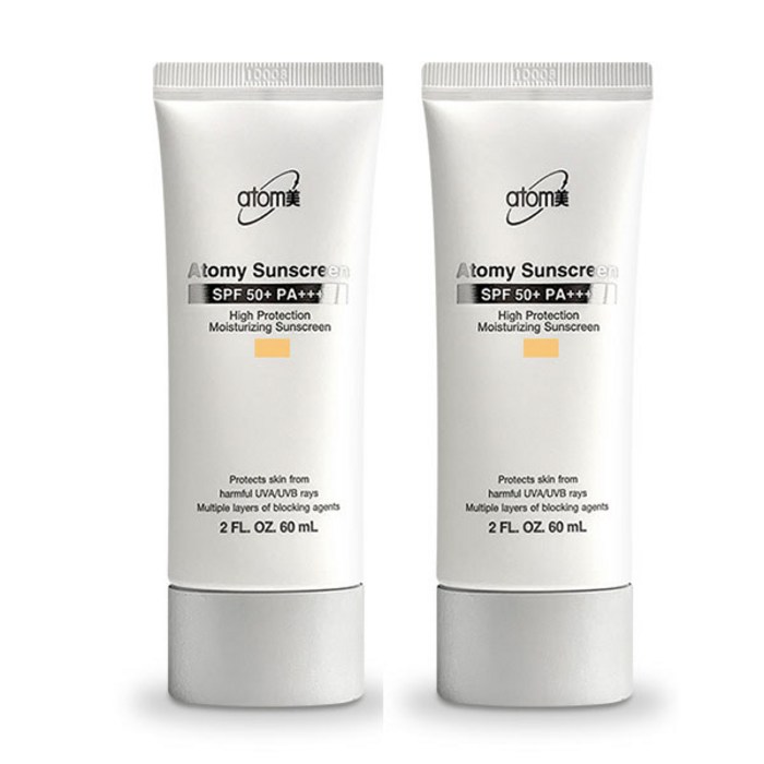 애터미 선크림 베이지 SPF50+ PA+++, 60ml, 2개 대표 이미지 - 선크림 SPF50+ 추천