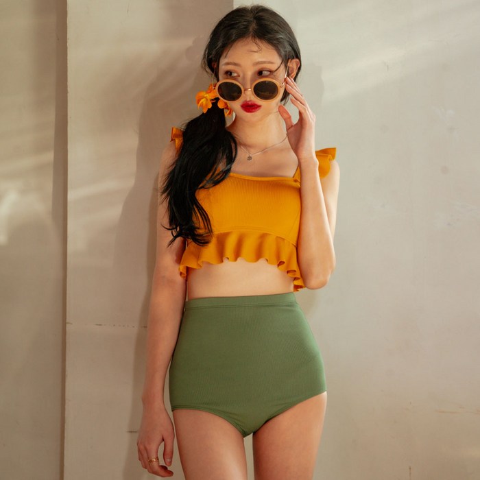 벤디스 미카엘 여성 하이웨스트 비키니 수영복 세트 F353 대표 이미지 - 모노키니 추천