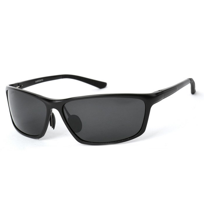 오클랜즈 프리미엄 편광 패션 스포츠 선글라스 P2170, 블랙 프레임 + 블랙 렌즈